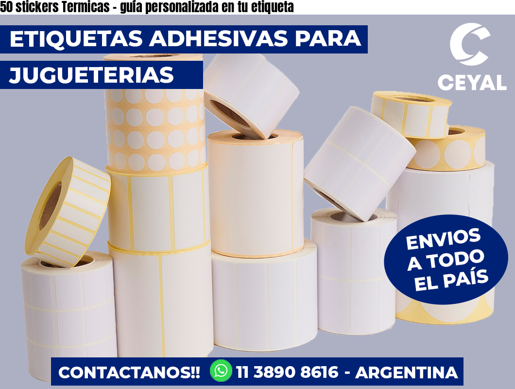50 stickers Termicas – guía personalizada en tu etiqueta