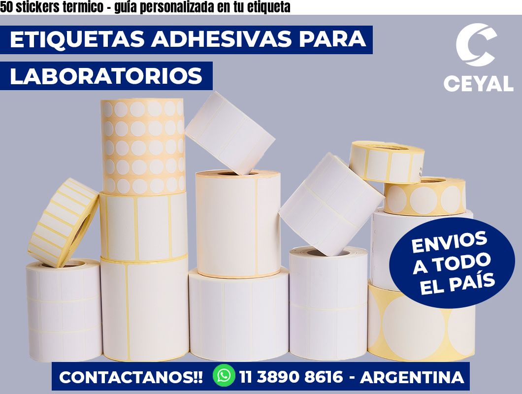 50 stickers termico - guía personalizada en tu etiqueta