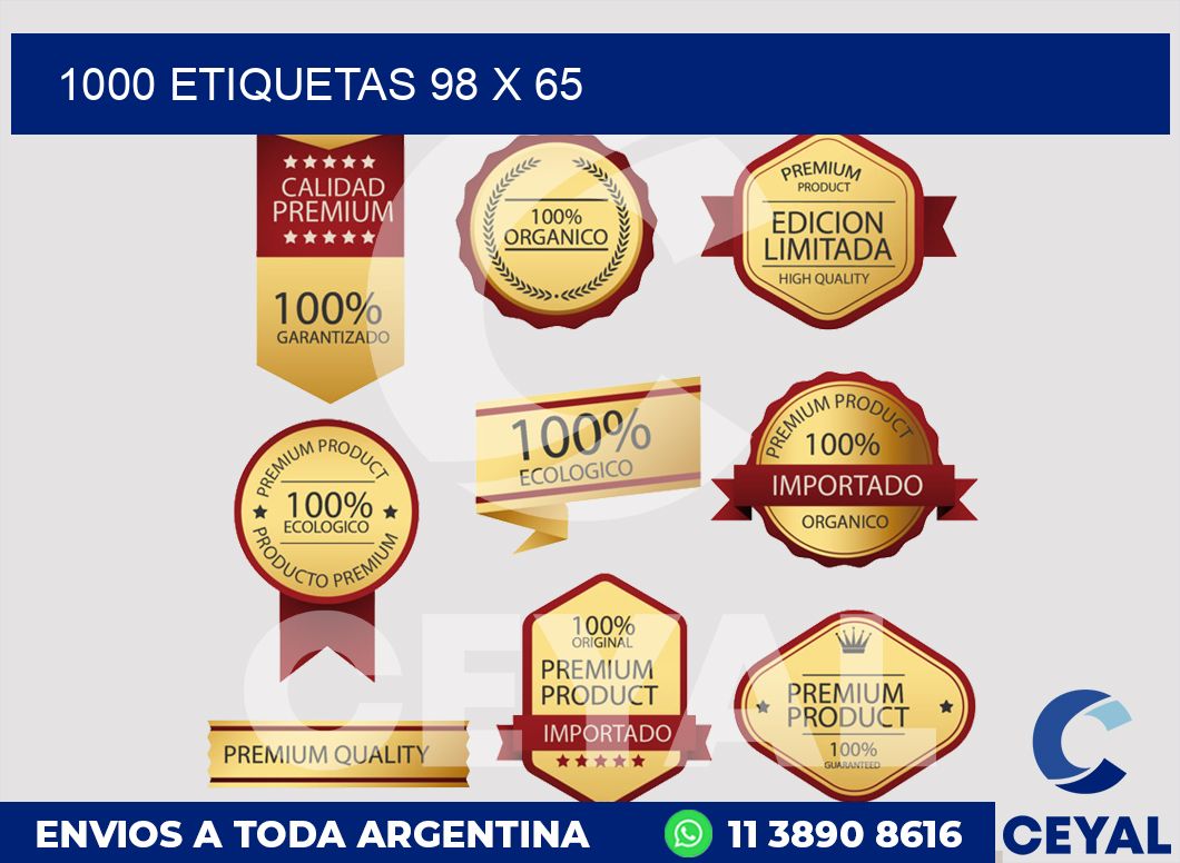 1000 etiquetas 98 x 65