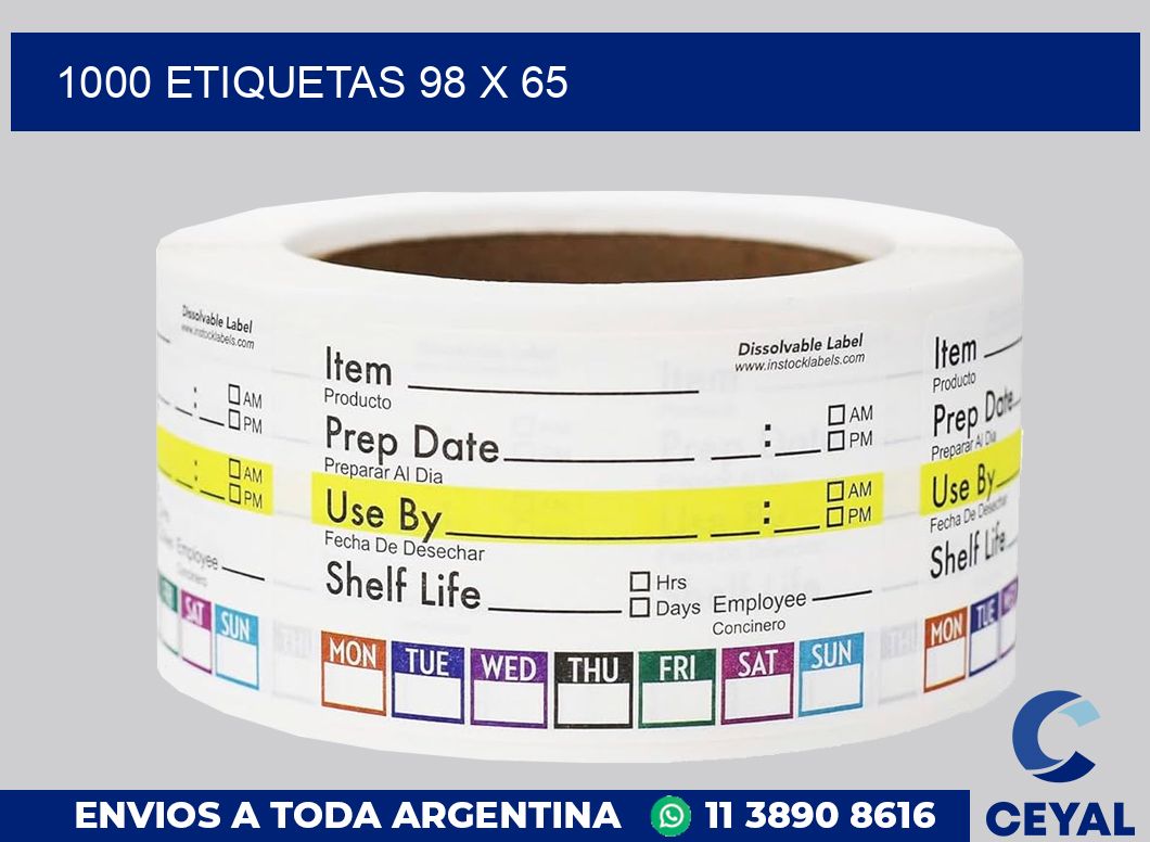 1000 etiquetas 98 x 65