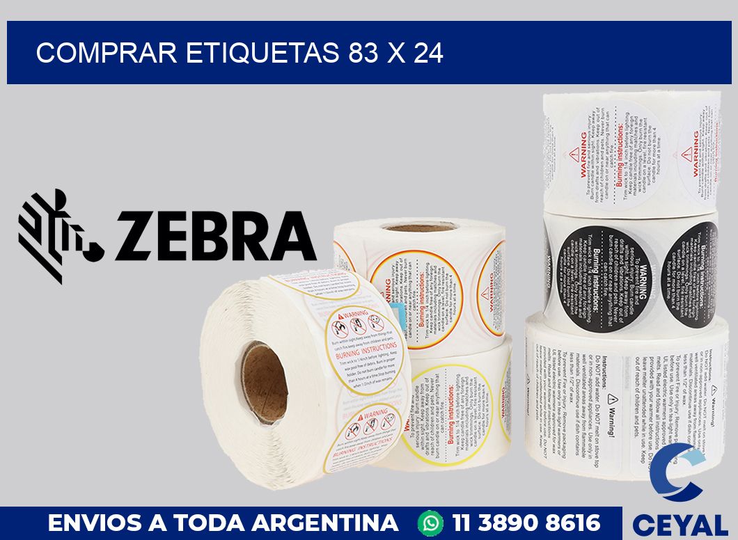 Comprar etiquetas 83 x 24