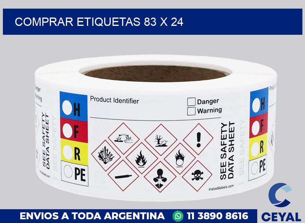 Comprar etiquetas 83 x 24