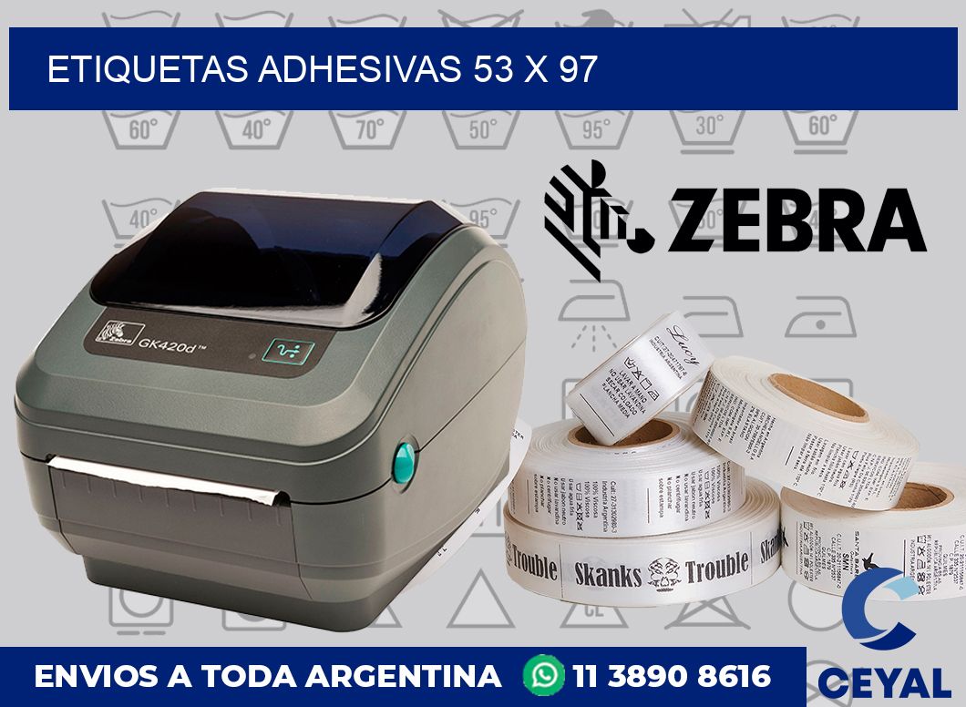 etiquetas adhesivas 53 x 97