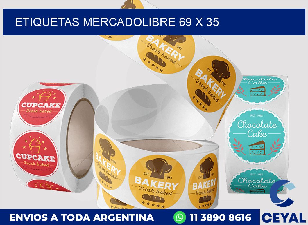 etiquetas mercadolibre 69 x 35