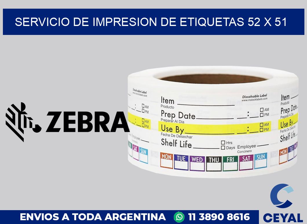 servicio de impresion de etiquetas 52 x 51