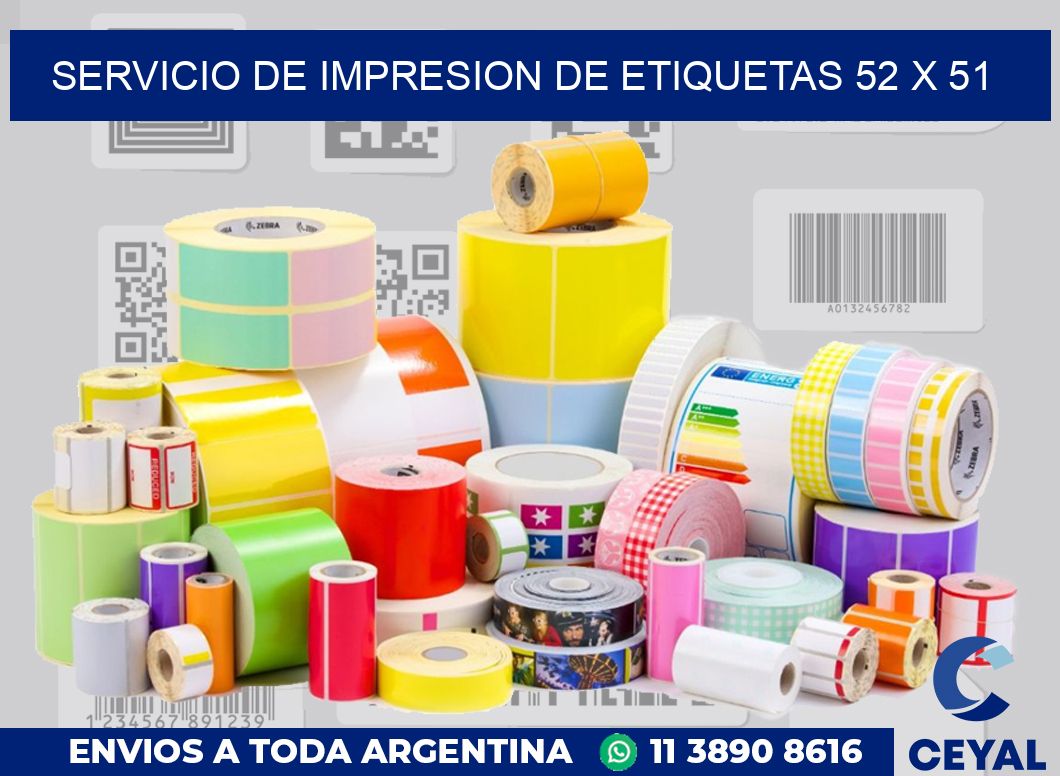 servicio de impresion de etiquetas 52 x 51