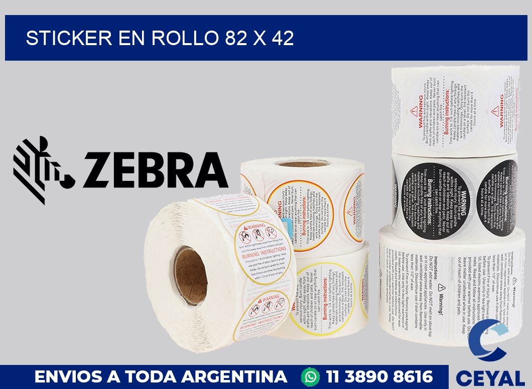 sticker en rollo 82 x 42