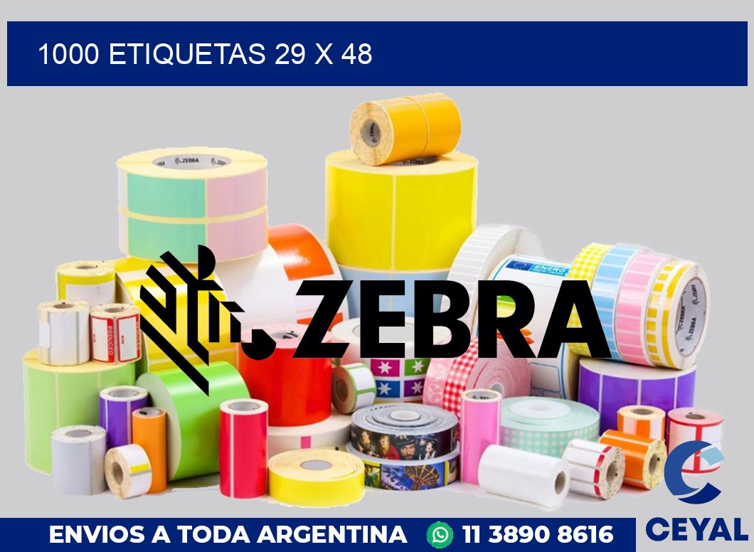 1000 etiquetas 29 x 48