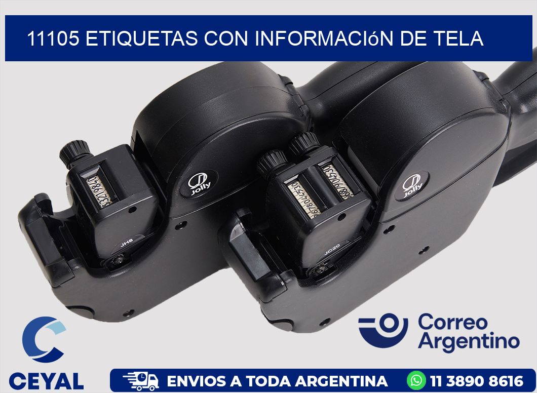 11105 Etiquetas con información de tela
