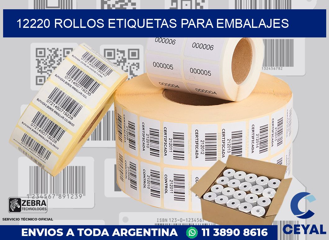 12220 Rollos etiquetas para embalajes
