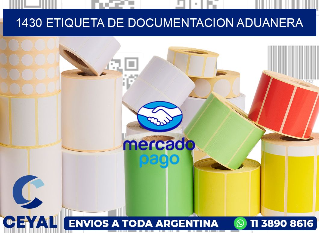 1430 Etiqueta de documentacion aduanera
