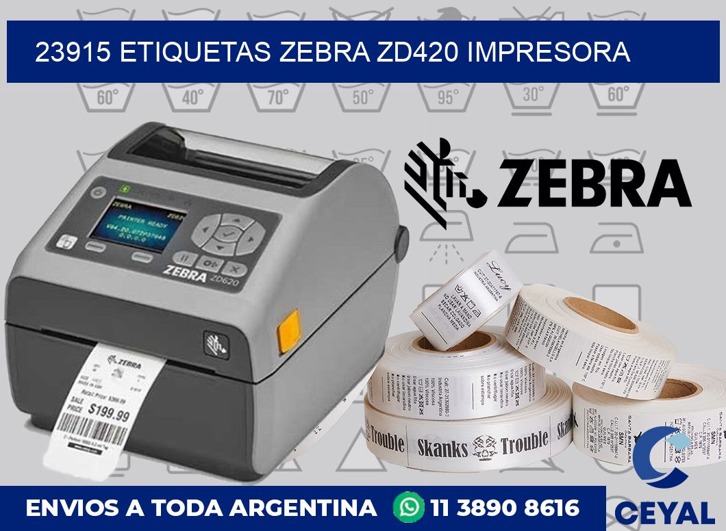 23915 etiquetas Zebra zd420 impresora
