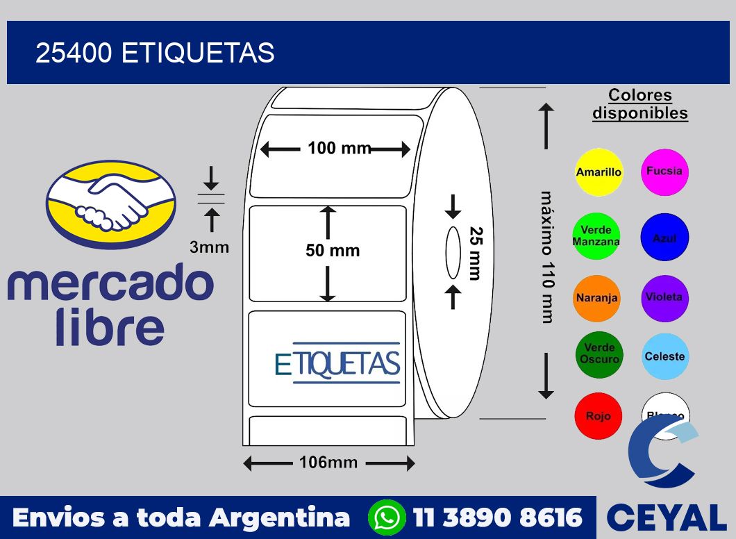 25400 etiquetas