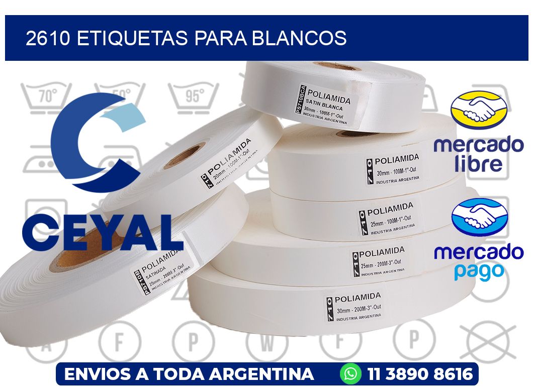 2610 Etiquetas para blancos