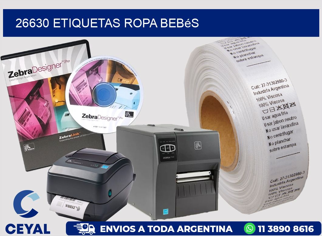 26630 Etiquetas ropa bebés