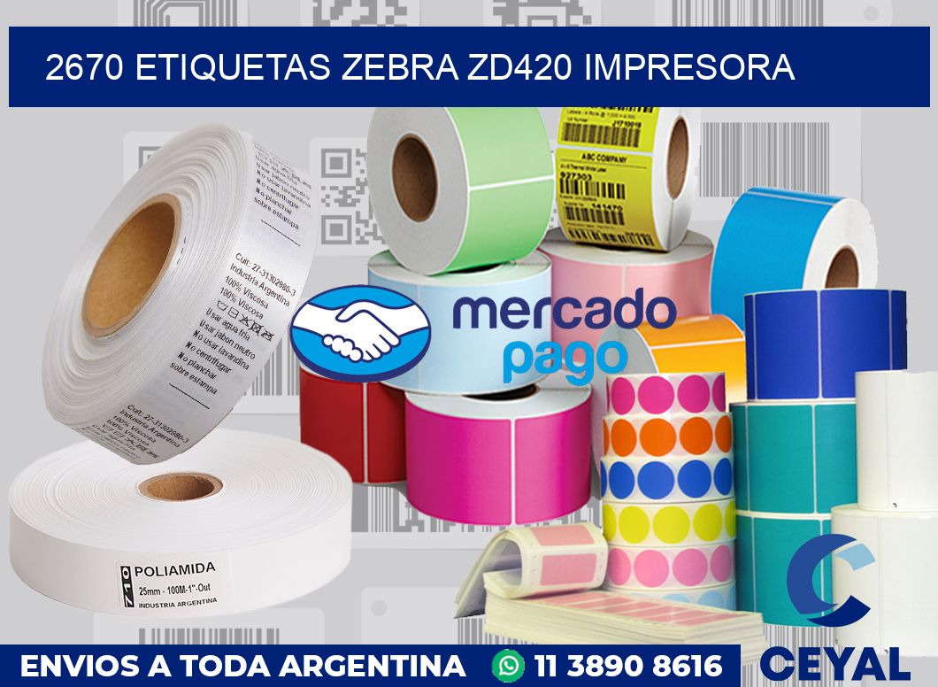 2670 etiquetas Zebra zd420 impresora
