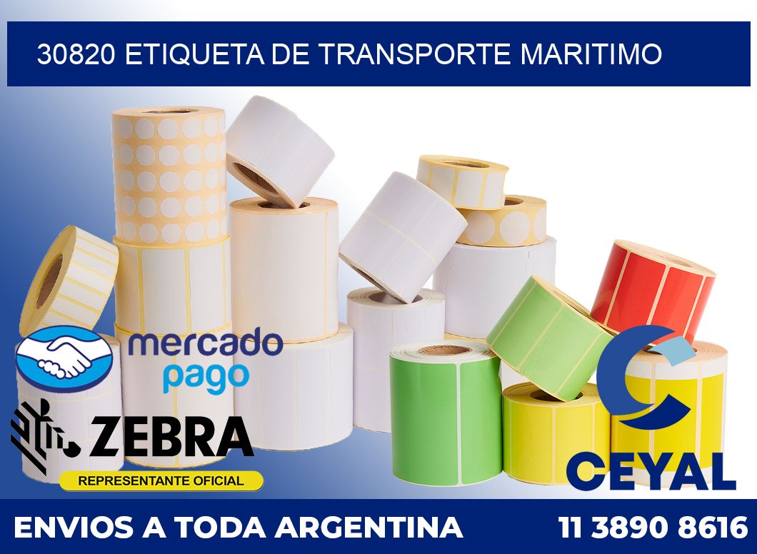 30820 Etiqueta de transporte maritimo