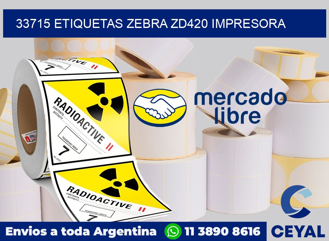 33715 etiquetas Zebra zd420 impresora