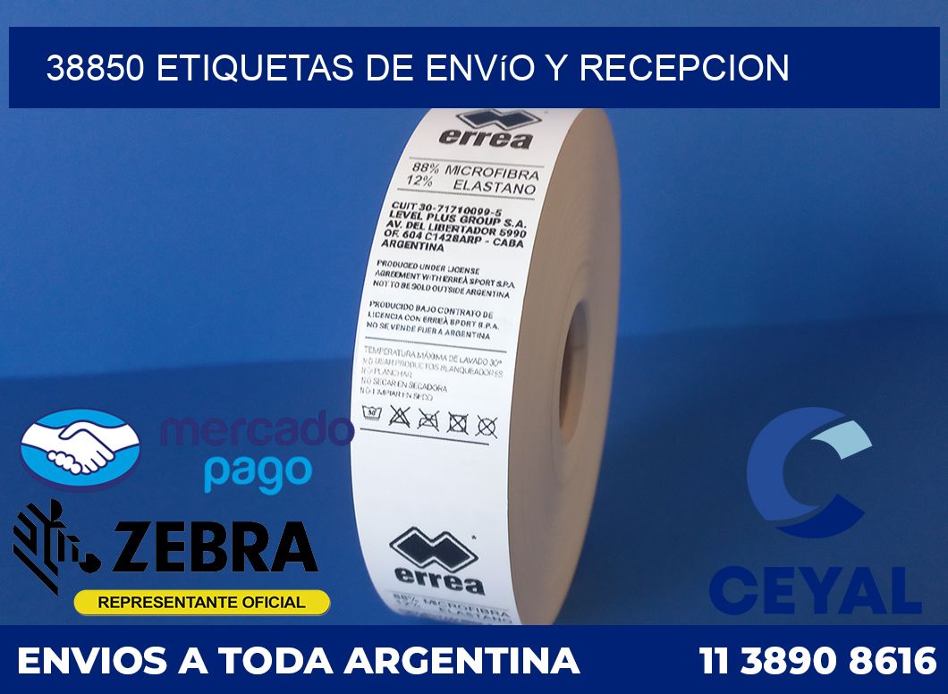 38850 Etiquetas de envío y recepcion
