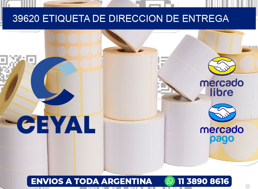 39620 Etiqueta de direccion de entrega