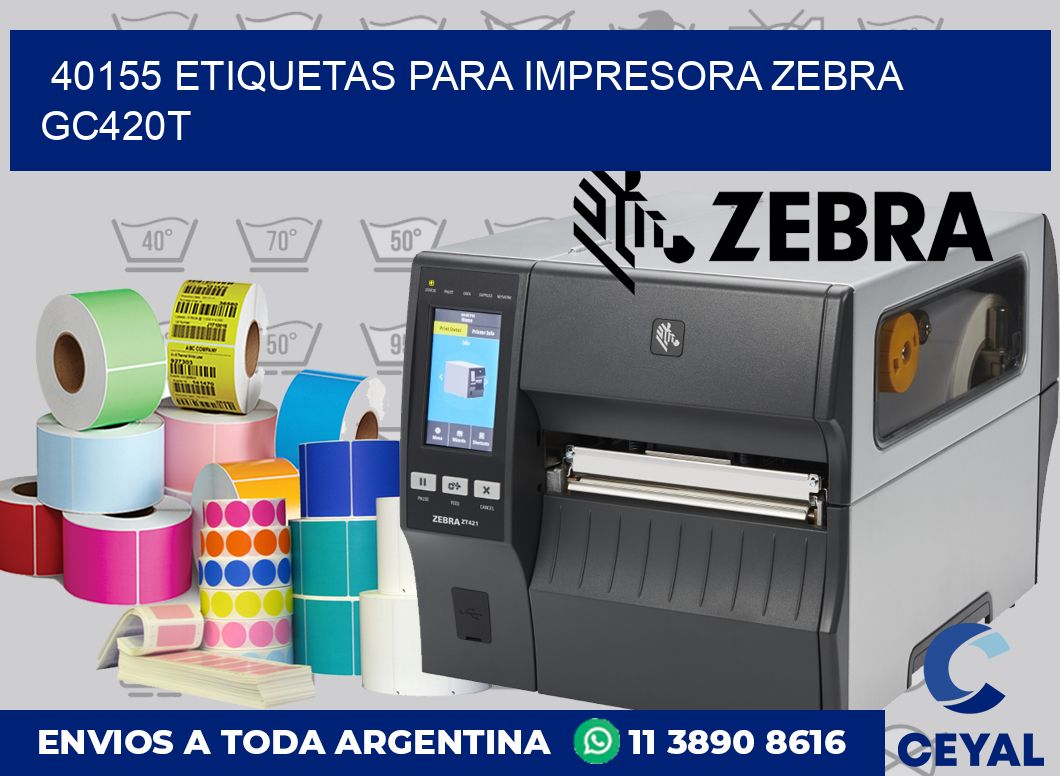 40155 etiquetas para impresora zebra GC420T