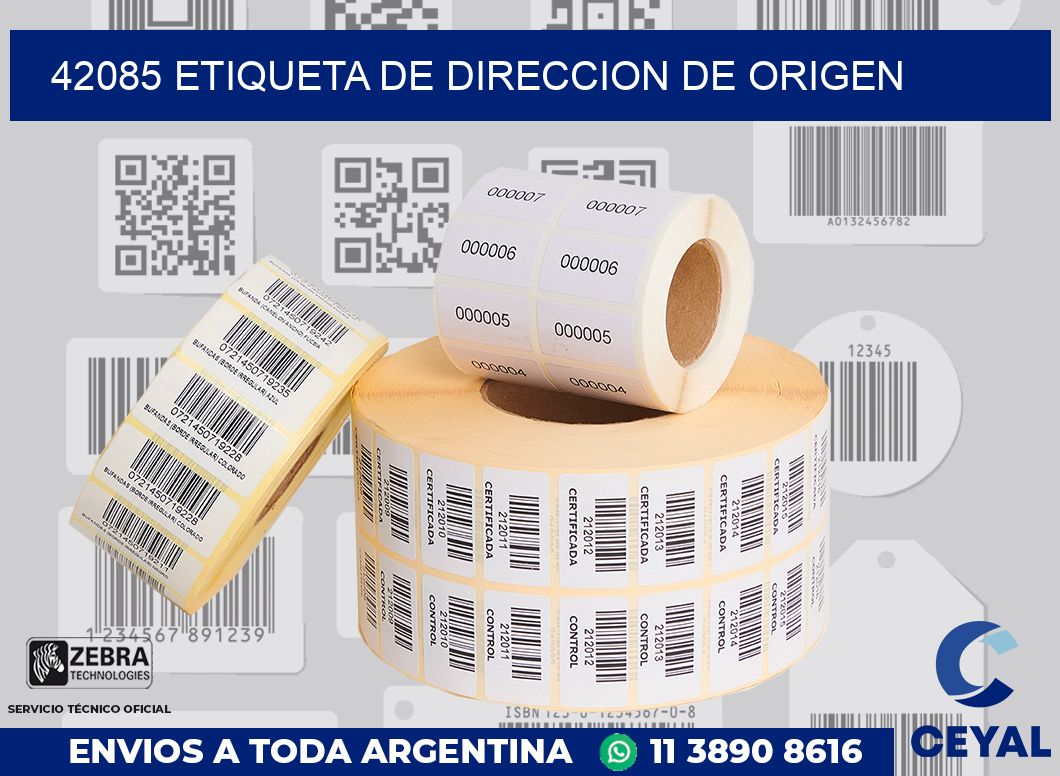 42085 Etiqueta de direccion de origen