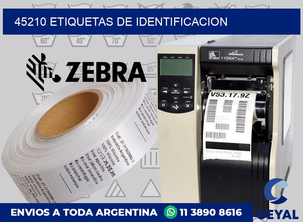 45210 Etiquetas de identificacion