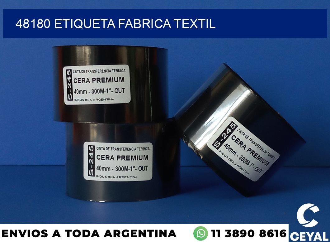 48180 etiqueta fabrica textil