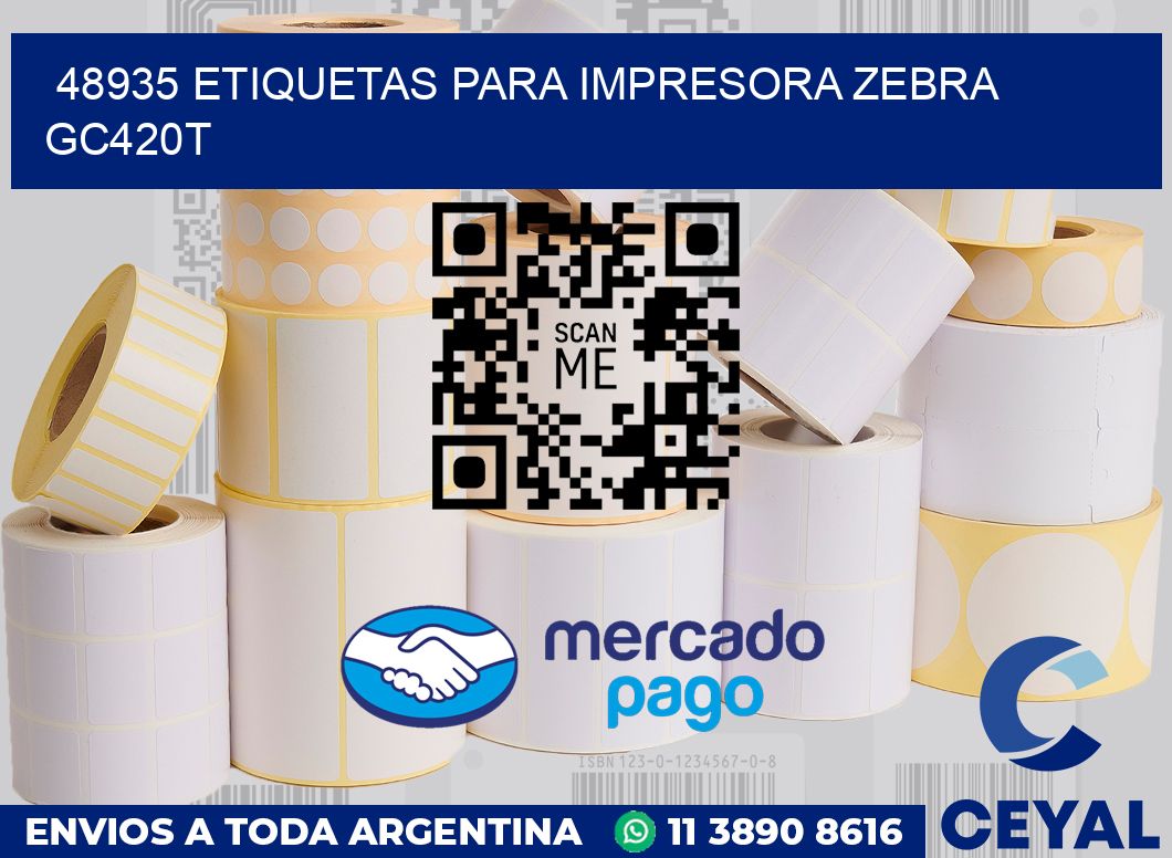 48935 etiquetas para impresora zebra GC420T