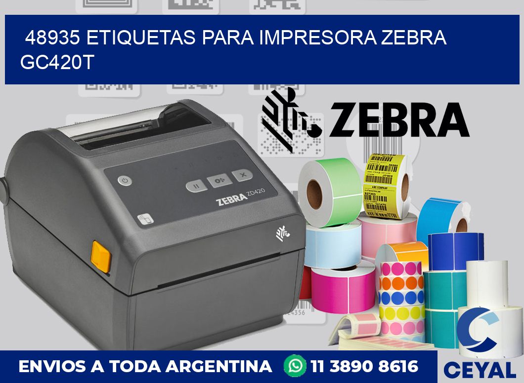 48935 etiquetas para impresora zebra GC420T