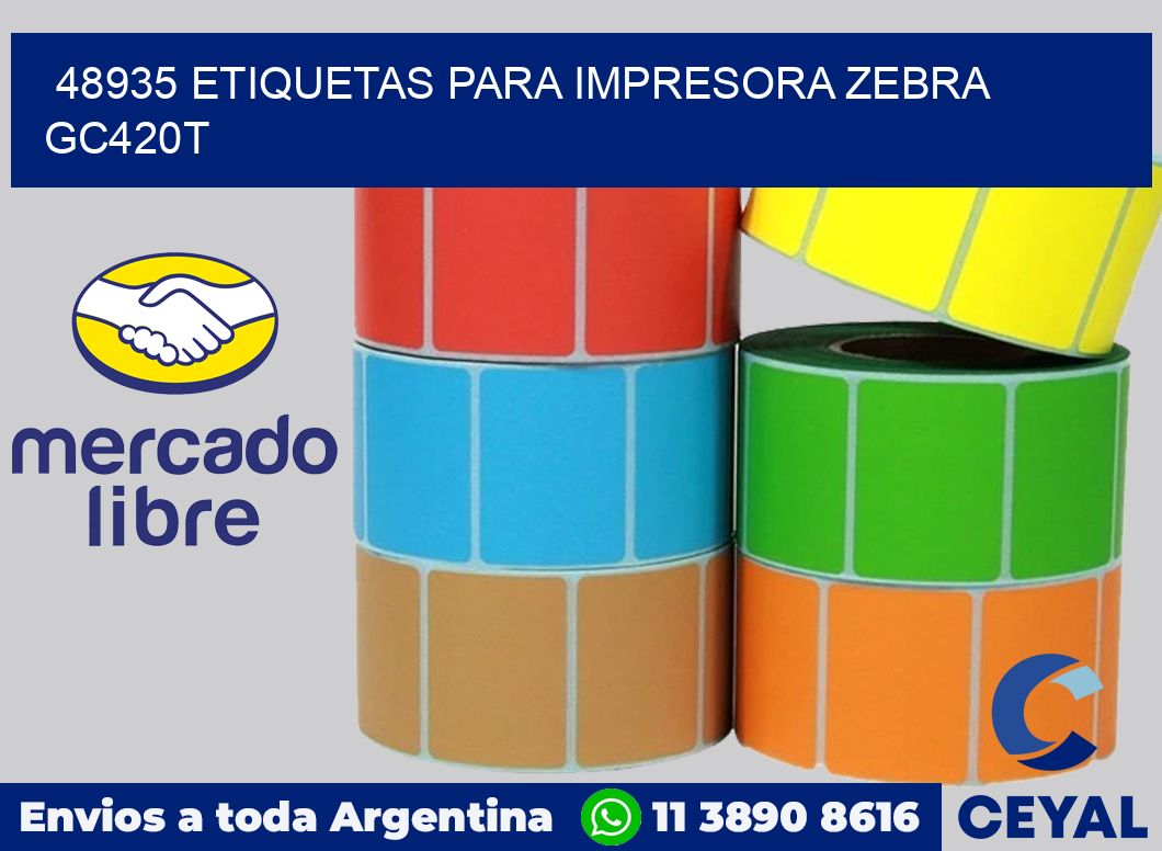 48935 etiquetas para impresora zebra GC420T