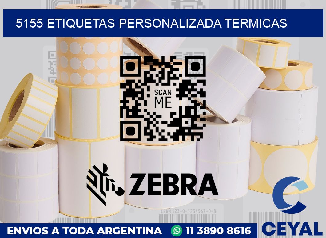 5155 etiquetas personalizada termicas