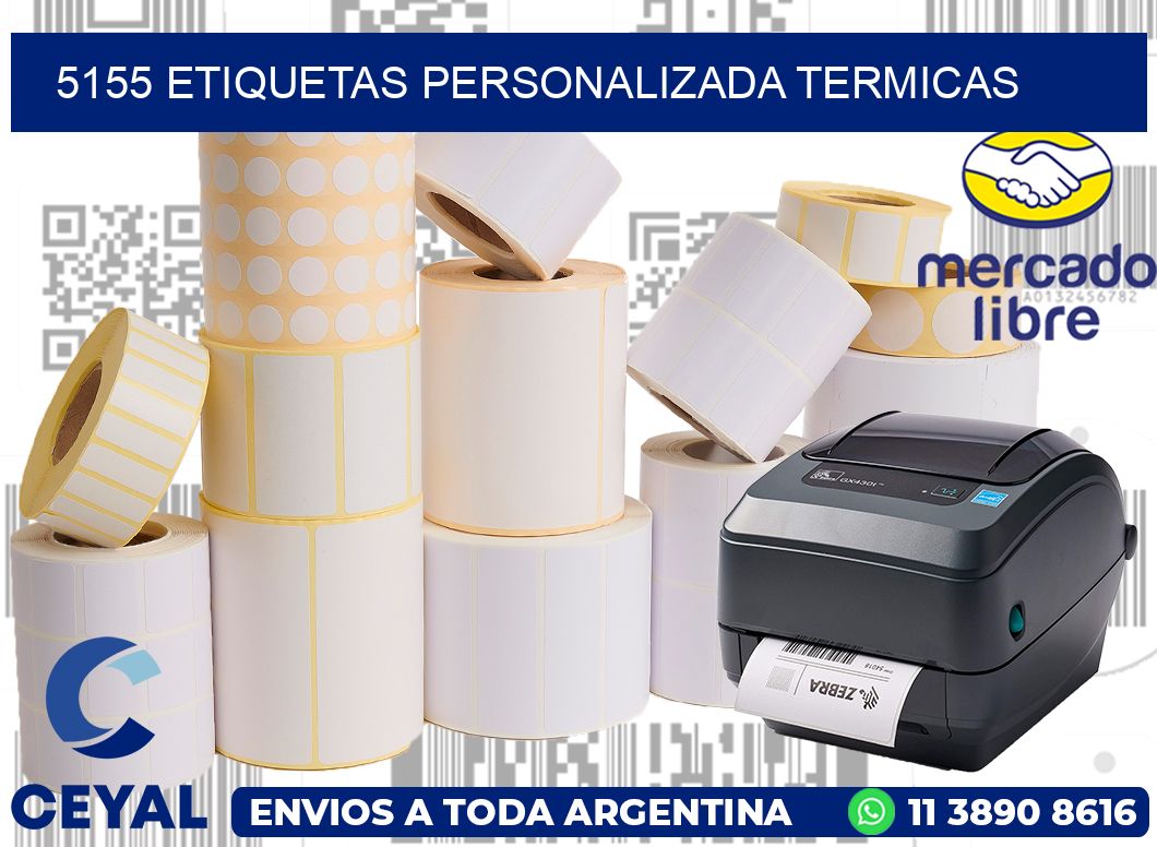 5155 etiquetas personalizada termicas