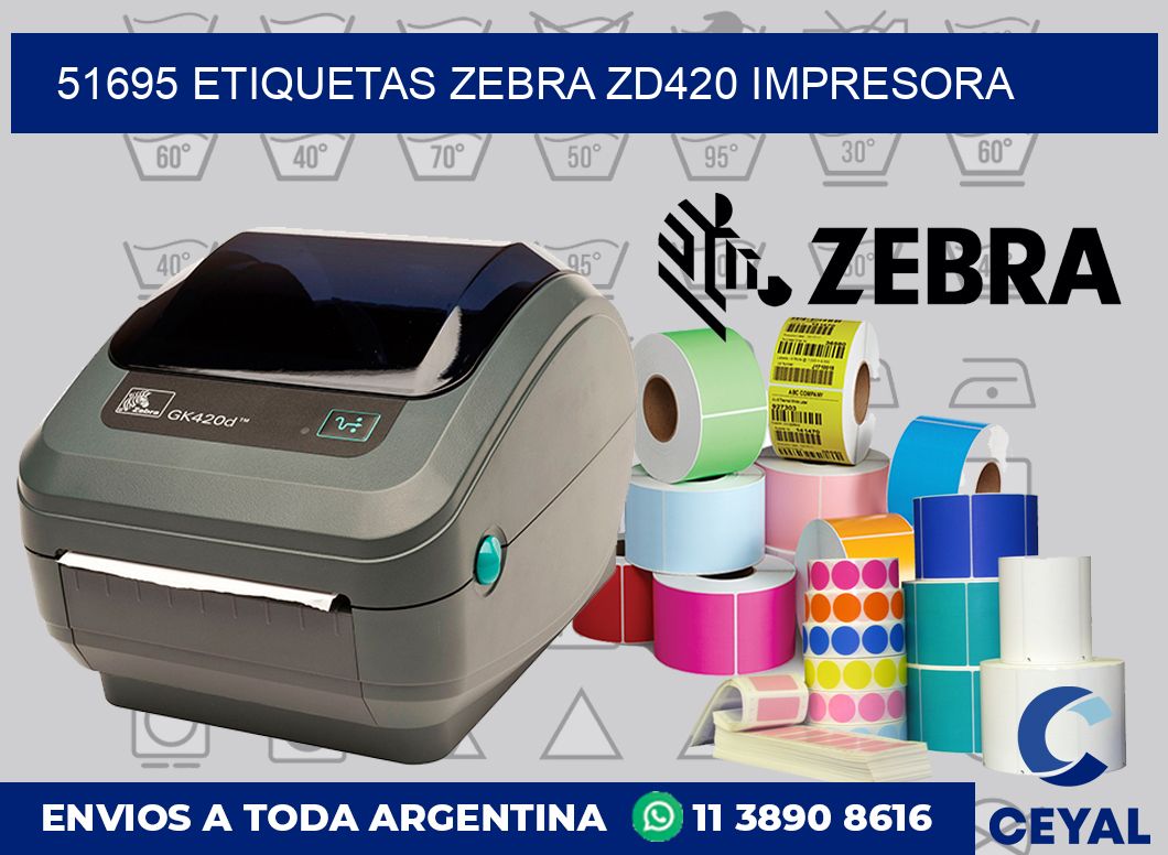 51695 etiquetas Zebra zd420 impresora