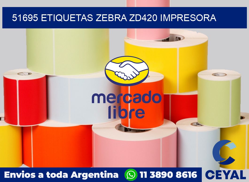 51695 etiquetas Zebra zd420 impresora