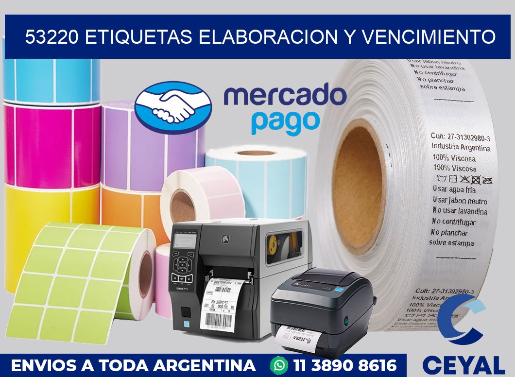 53220 Etiquetas elaboracion y vencimiento