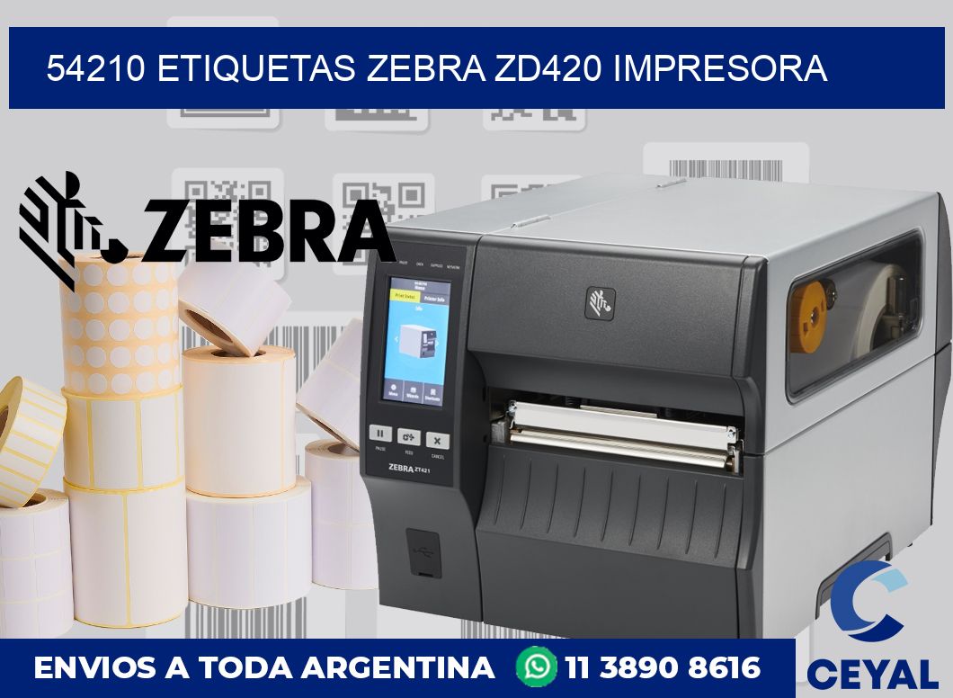 54210 etiquetas Zebra zd420 impresora