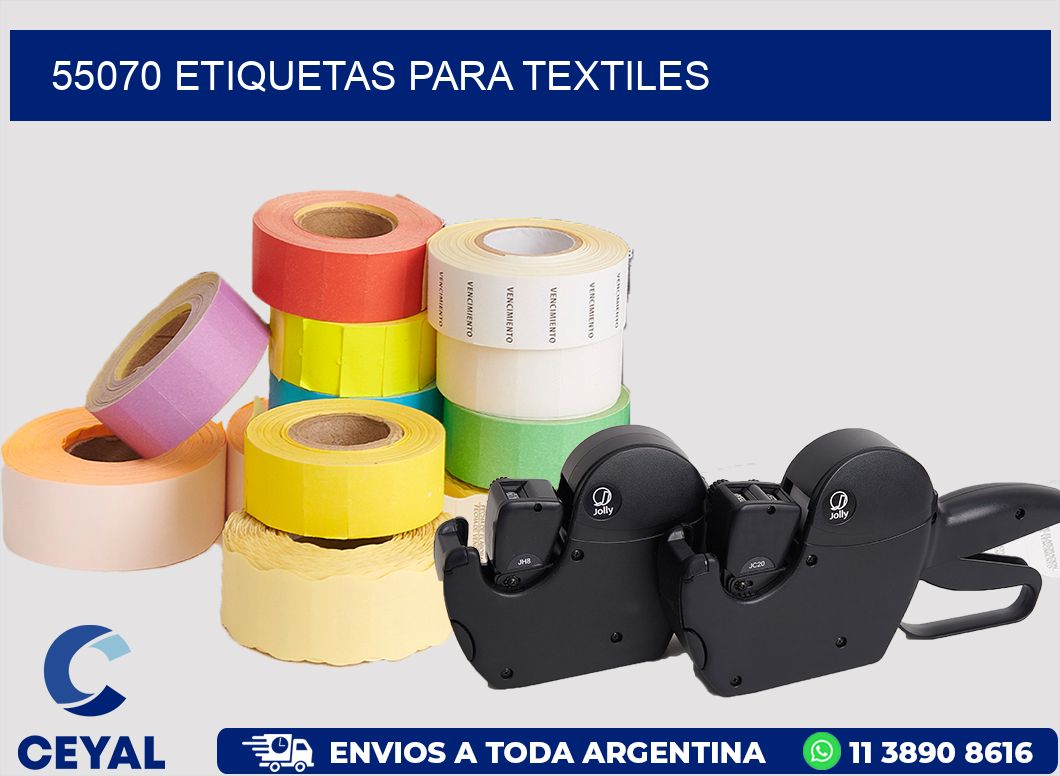 55070 etiquetas para textiles