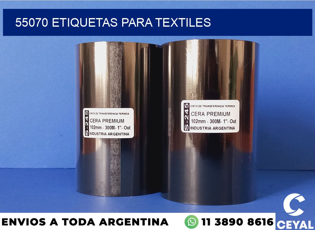 55070 etiquetas para textiles