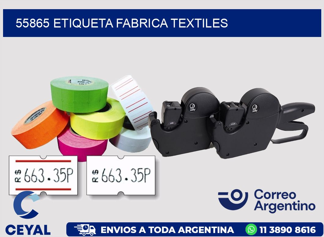 55865 etiqueta fabrica textiles