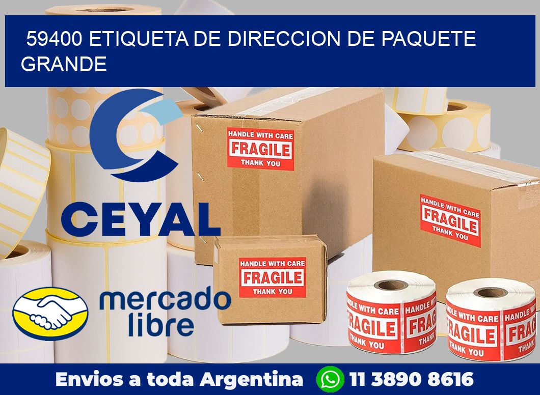 59400 Etiqueta de direccion de paquete grande