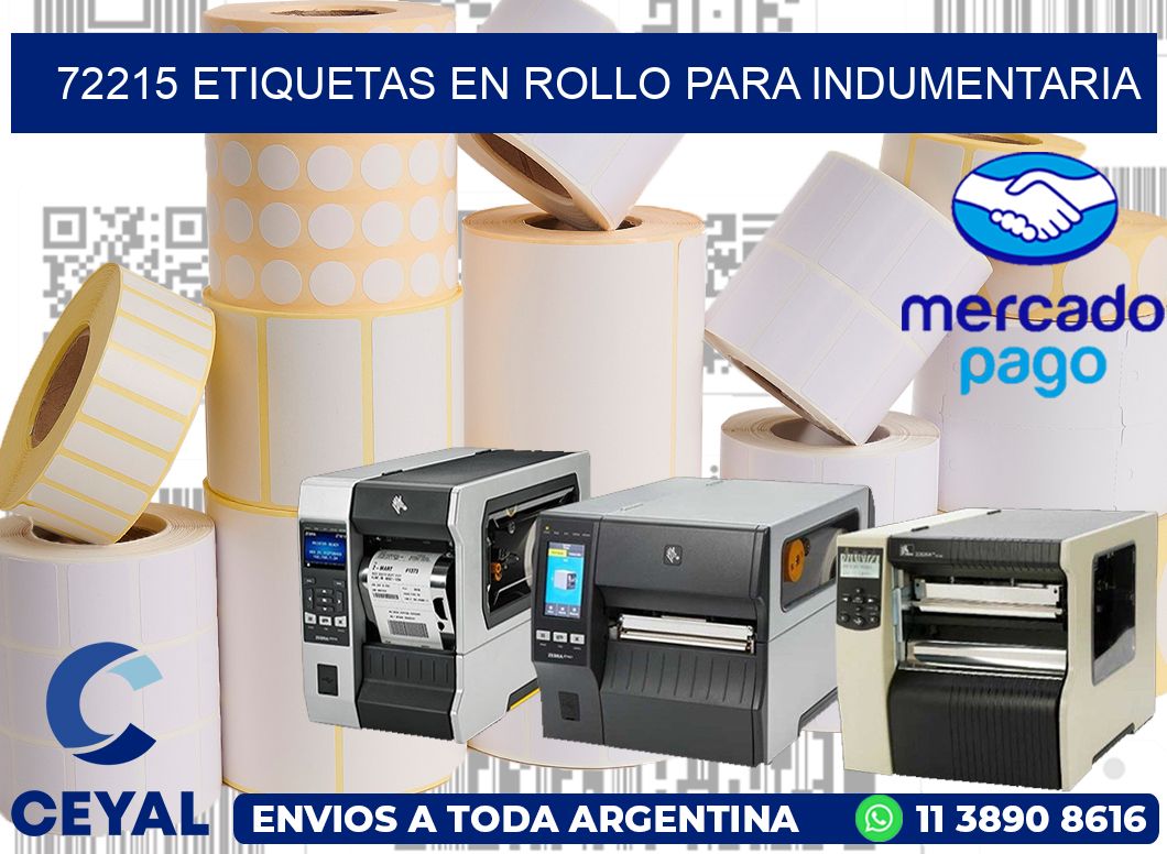 72215 Etiquetas en rollo para indumentaria