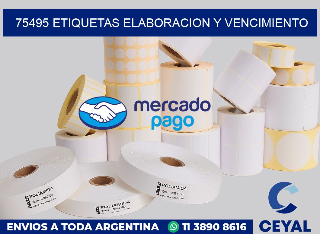 75495 Etiquetas elaboracion y vencimiento