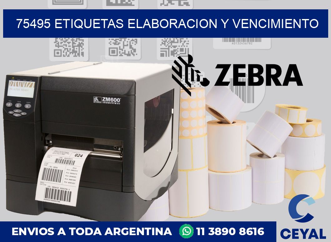 75495 Etiquetas elaboracion y vencimiento