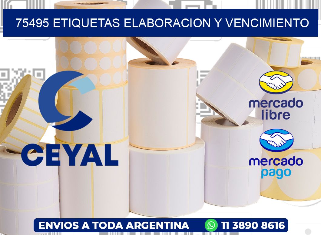 75495 Etiquetas elaboracion y vencimiento