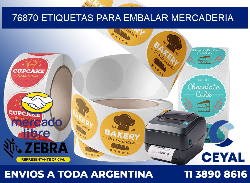 76870 Etiquetas para embalar mercaderia
