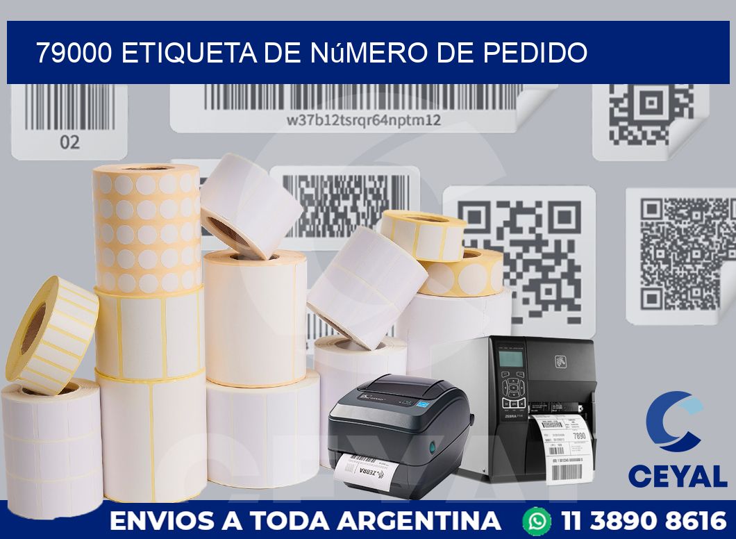 79000 Etiqueta de número de pedido