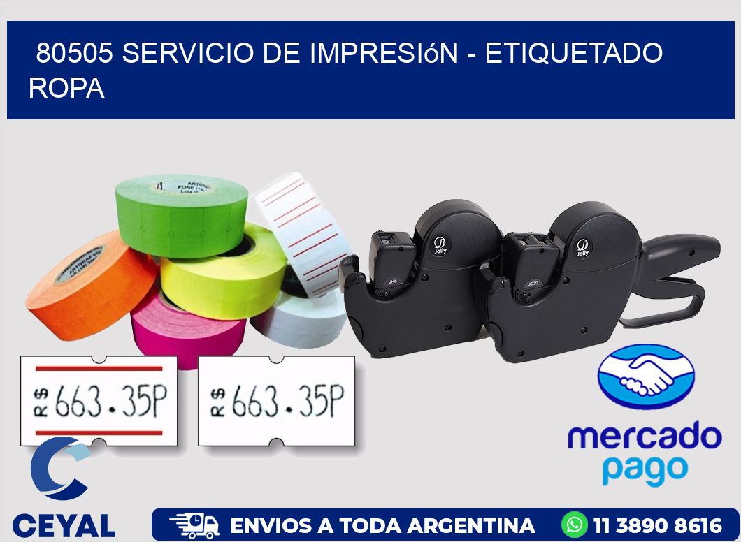 80505 Servicio de impresión - Etiquetado ropa