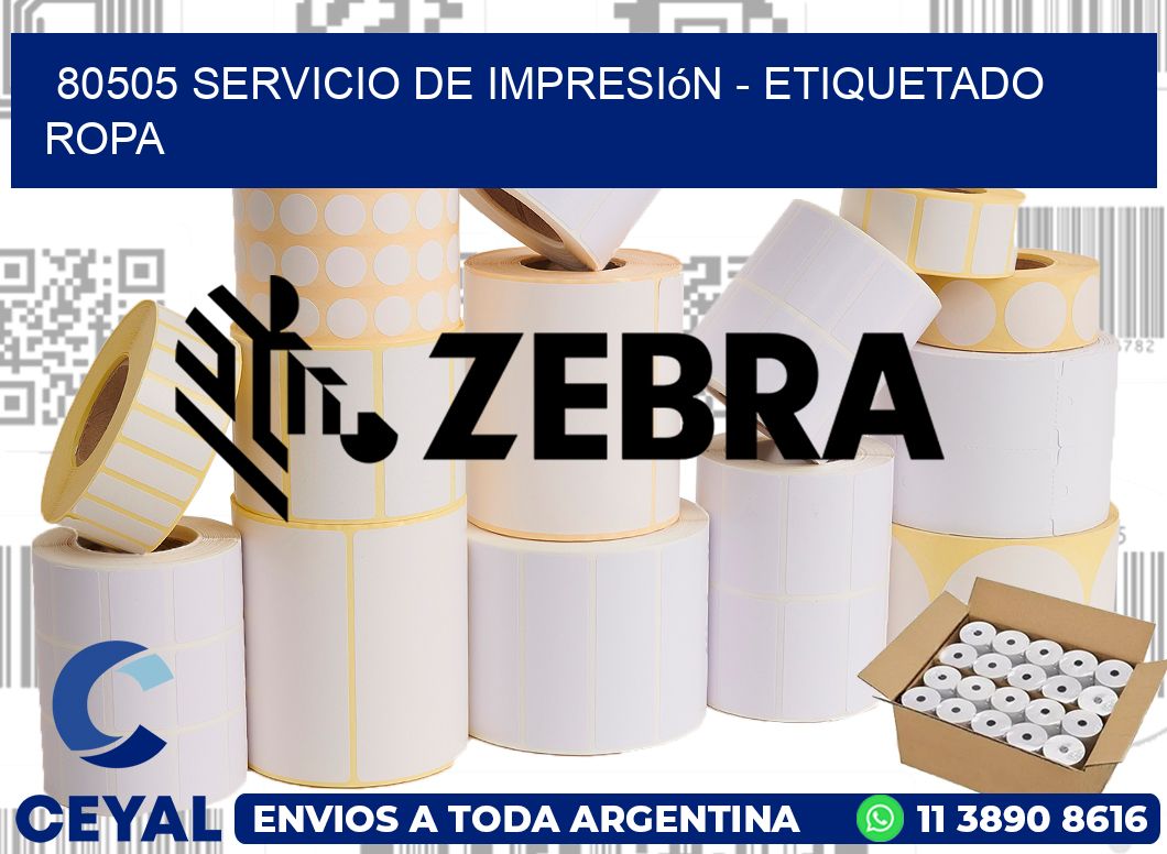 80505 Servicio de impresión – Etiquetado ropa