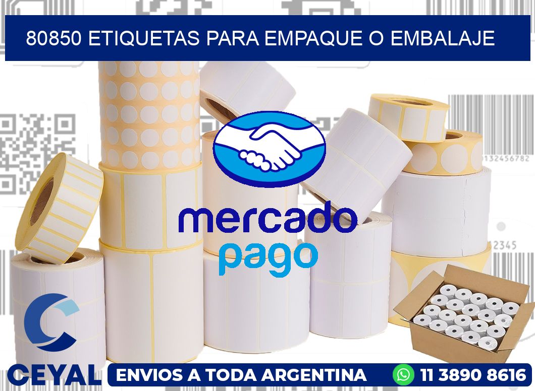 80850 etiquetas para empaque o embalaje